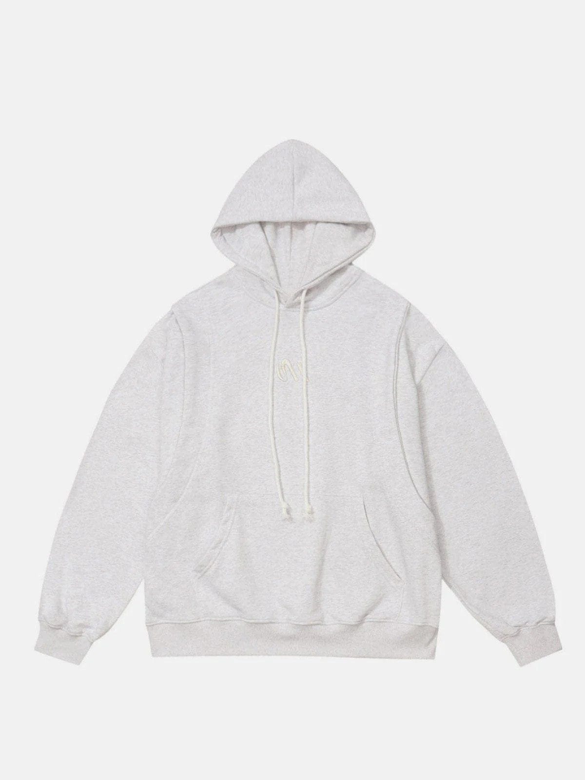 Solid Camber Patchwork Hoodie