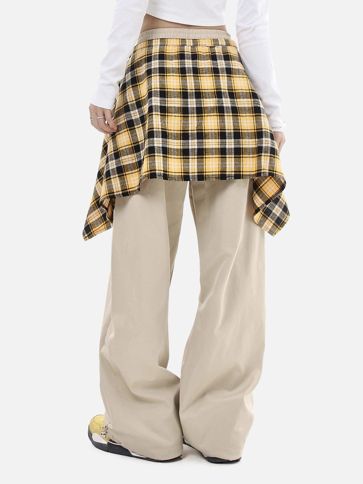 Aelfric Eden Detachable Plaid Baggy Pants