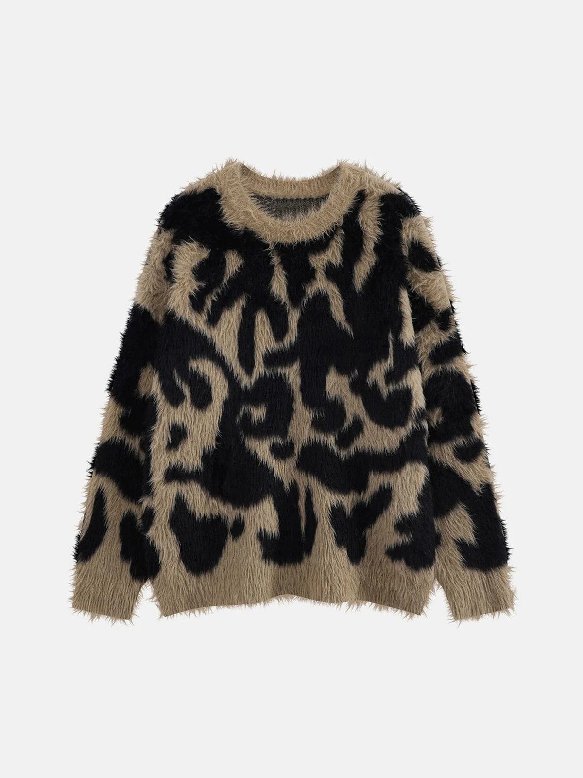 Color Blocking Mohair Sweater