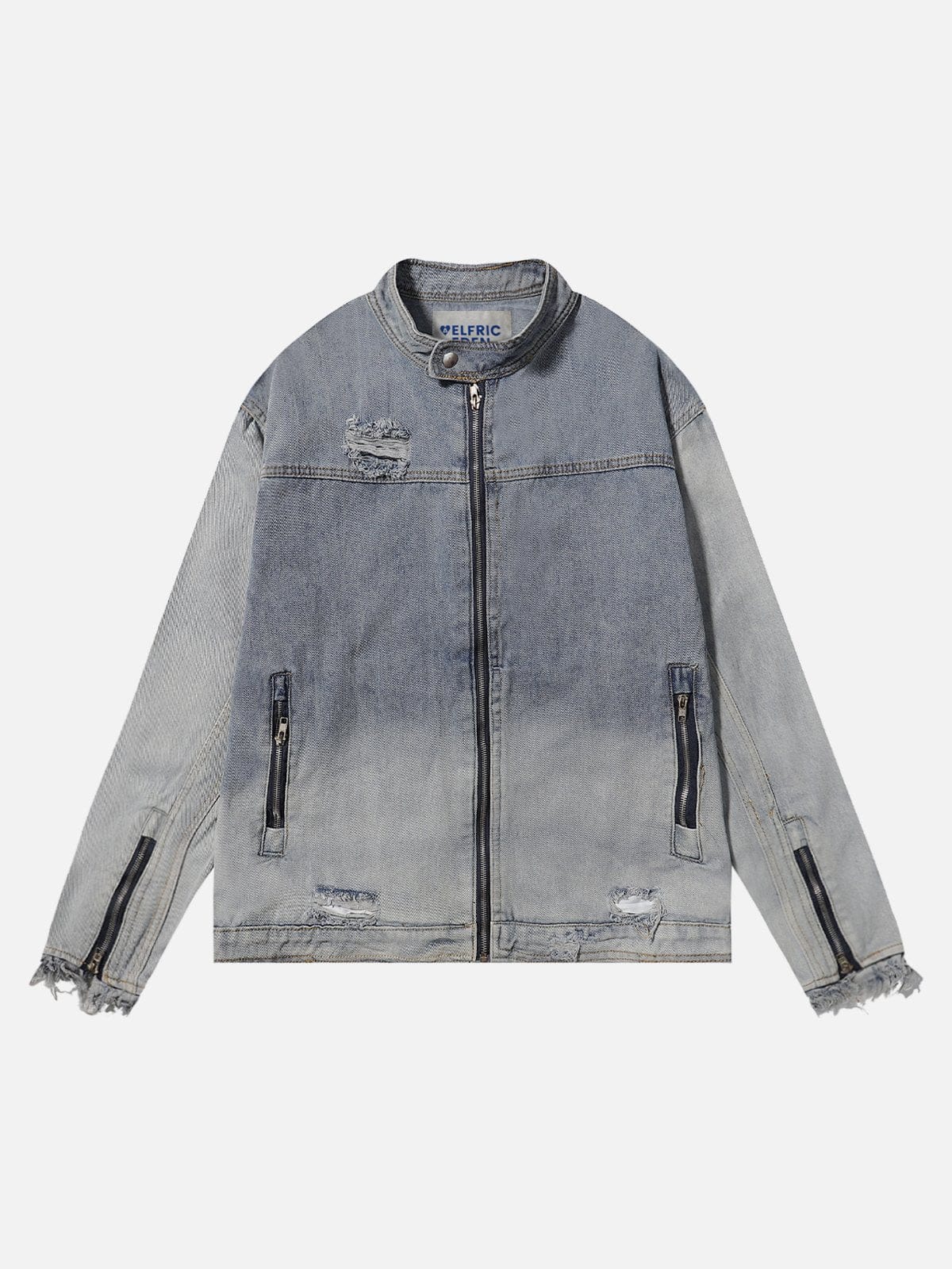 Aelfric Eden Washed Distressed Denim Jacket