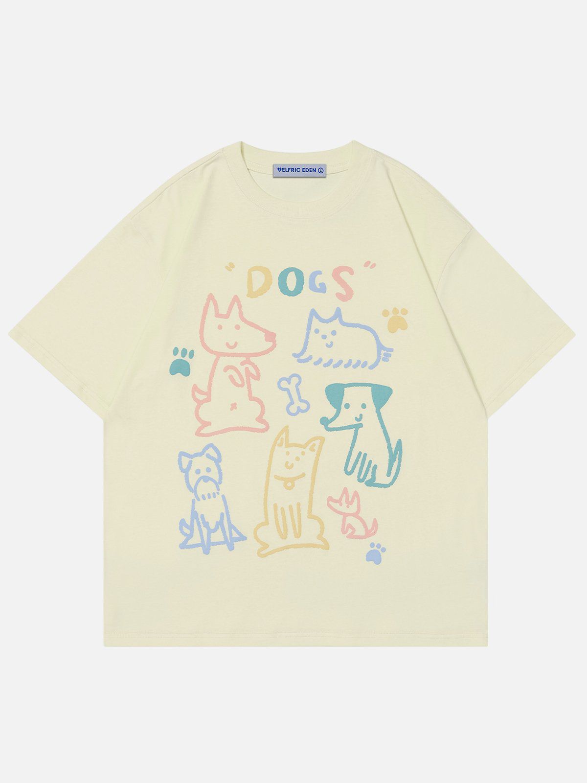 Aelfric Eden Colorful Dog Print Tee