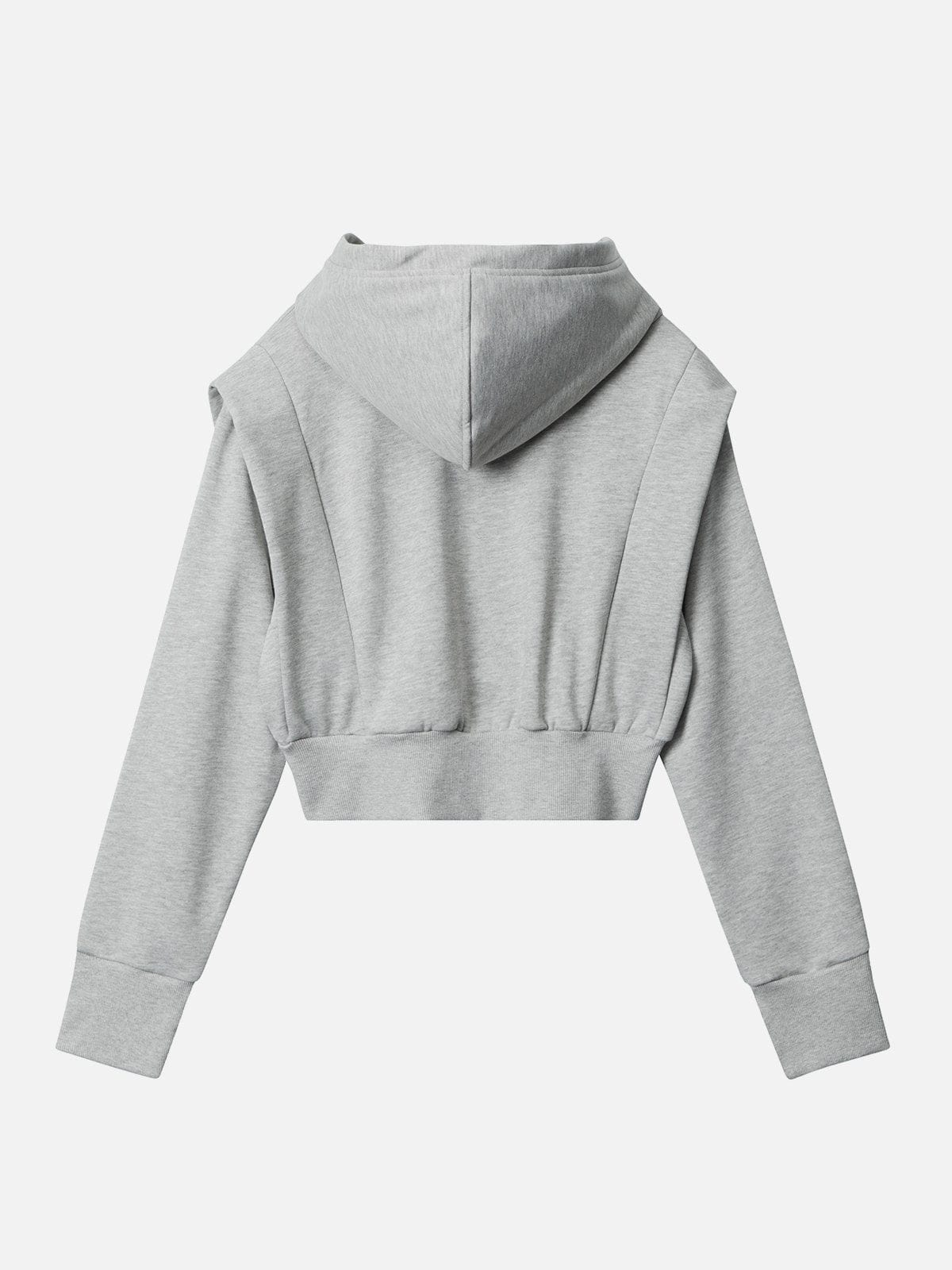 Aelfric Eden Basic Deconstruction Patchwork Crop Hoodie