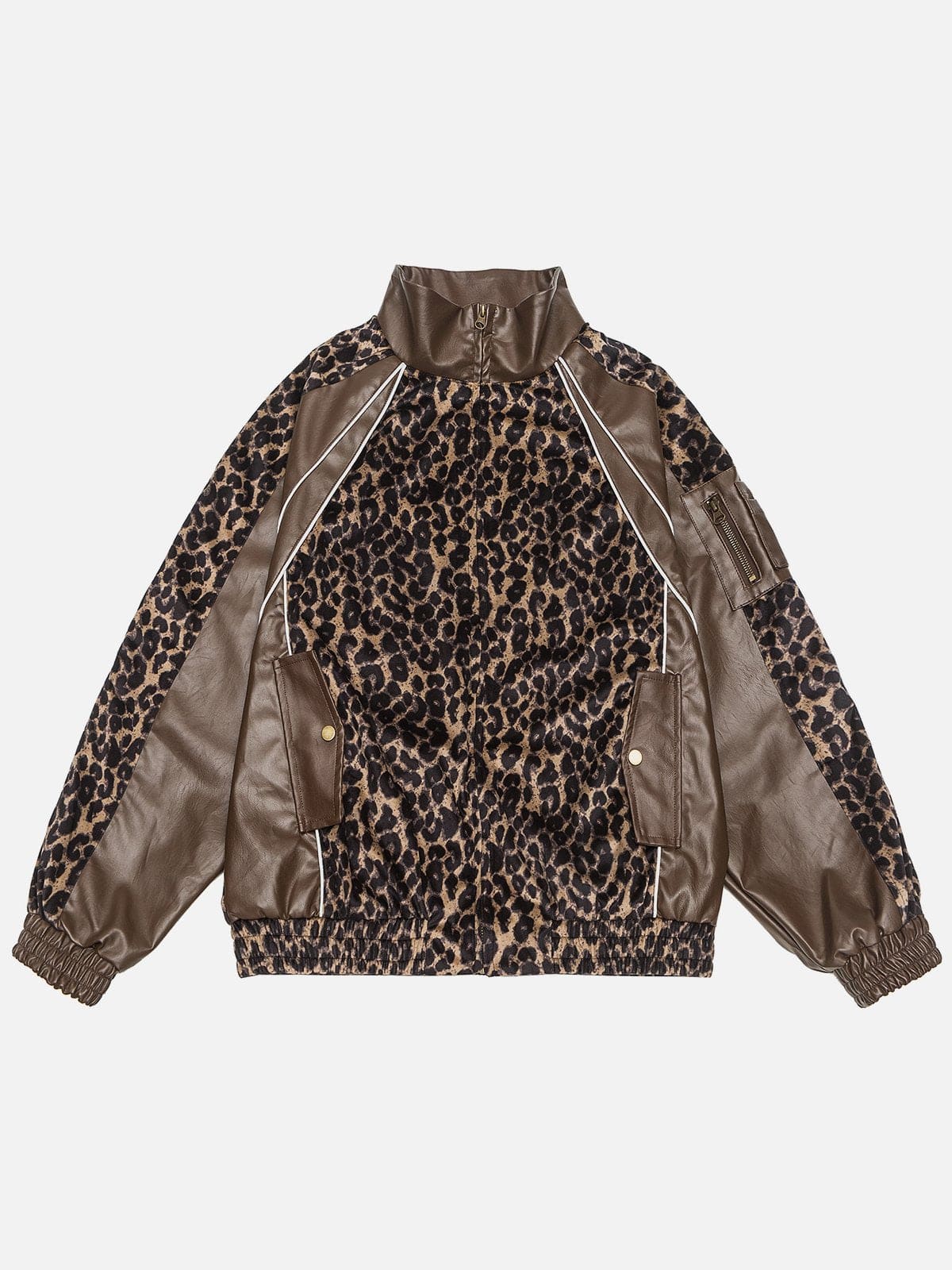 Aelfric Eden Leopard Print Faux Leather Jacket