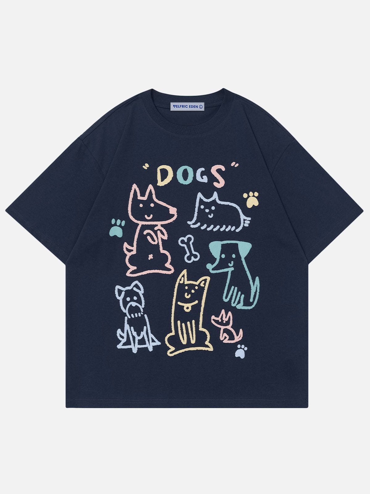 Aelfric Eden Colorful Dog Print Tee