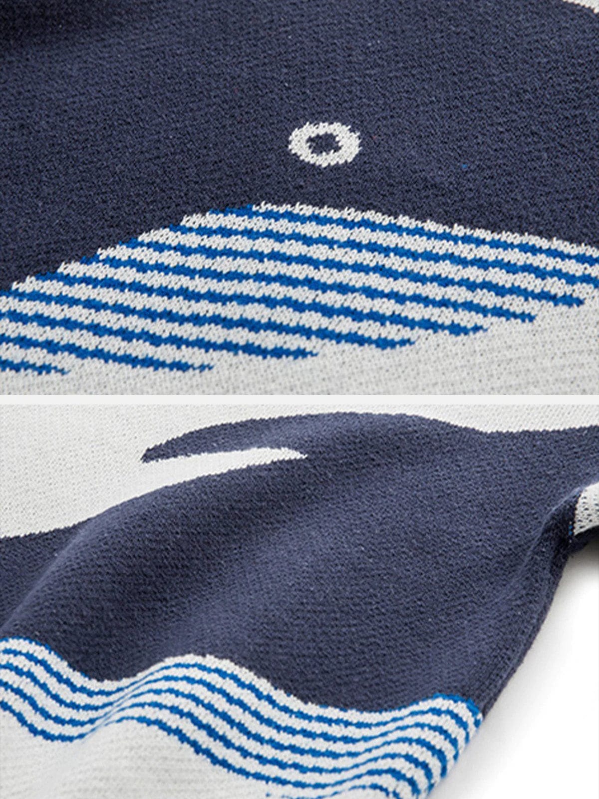 Whale Print Knit Sweater