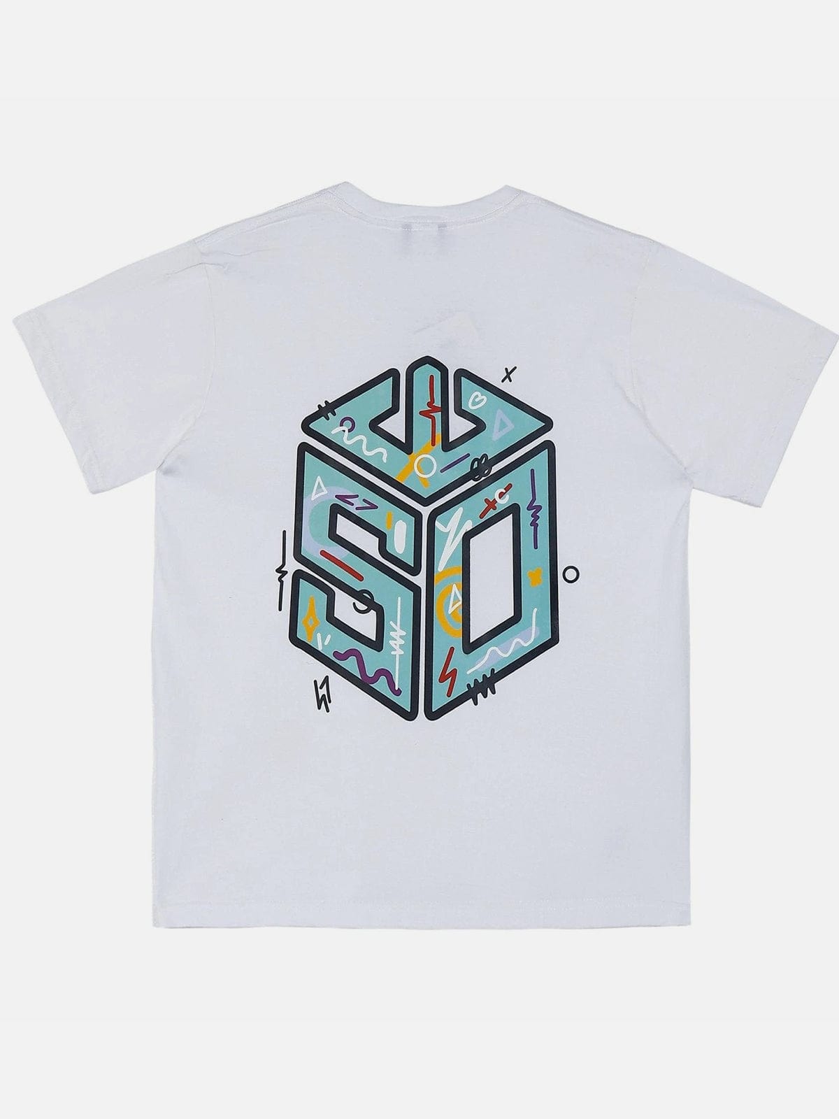 Stereoscopic Letters Graphic Tee