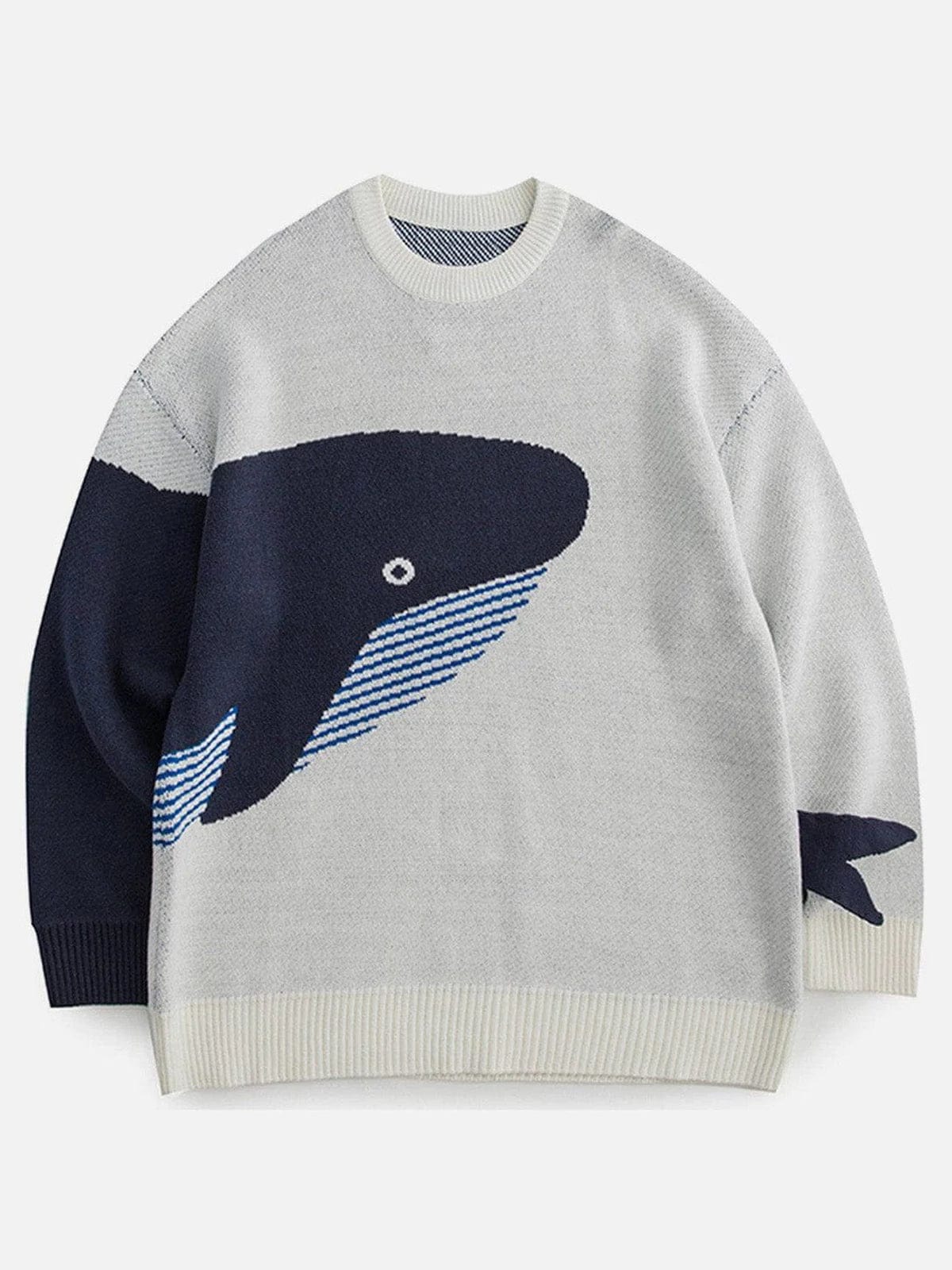 Whale Print Knit Sweater