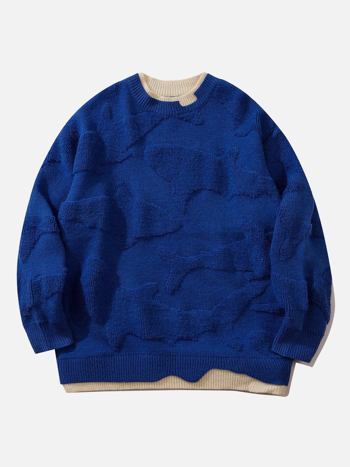 3D Whale Jacquard Knit Sweater