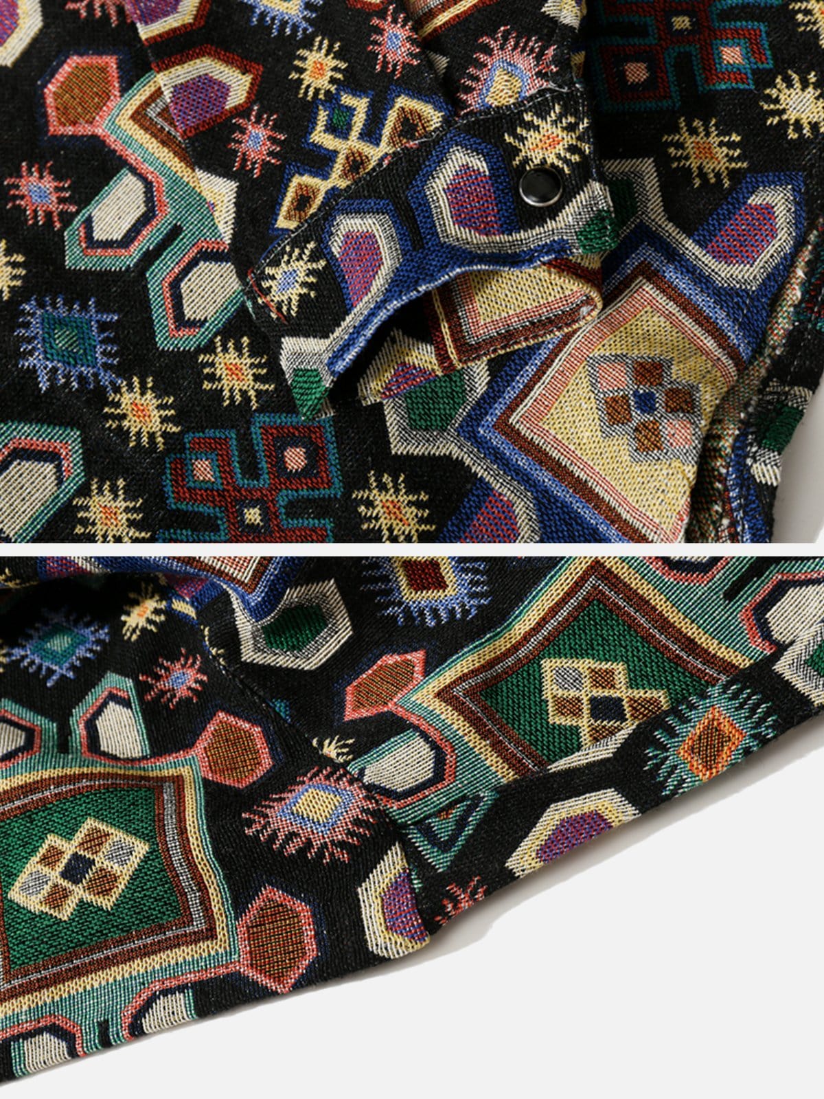 Vintage Ethnic Weaving Shacket