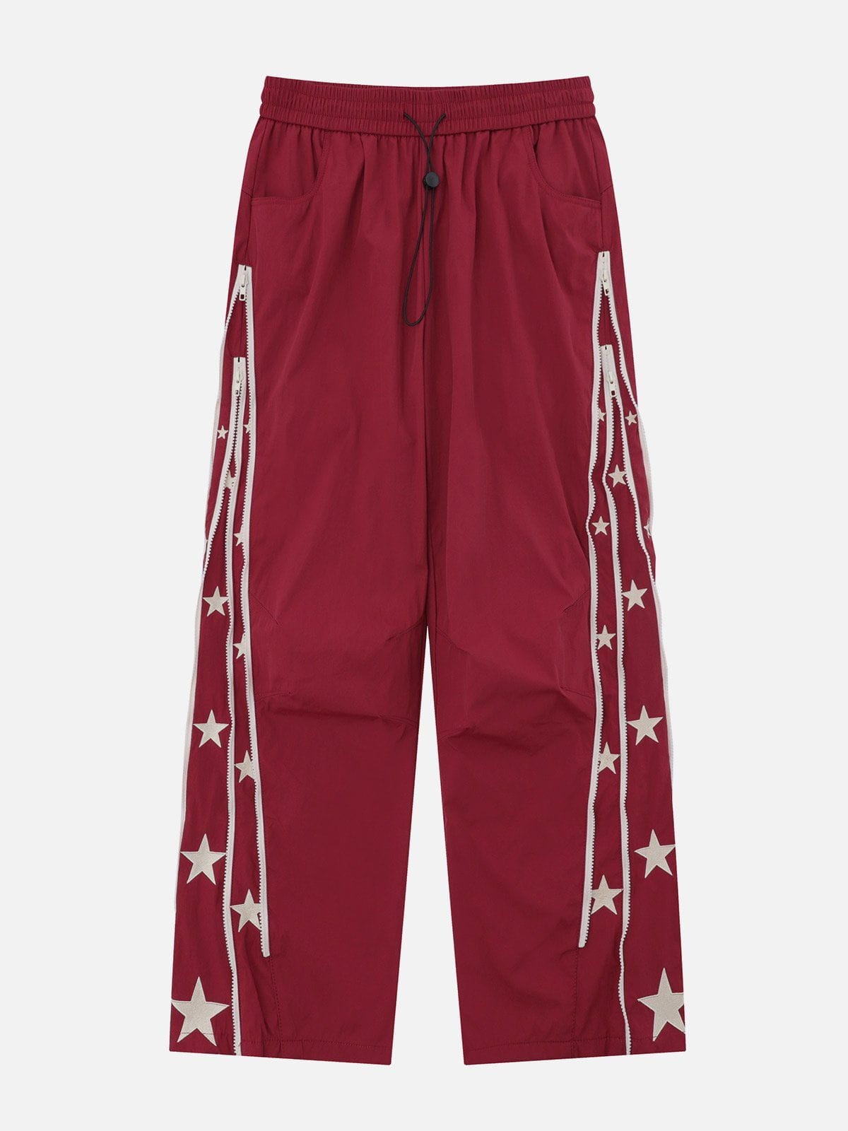 Zip-embellished Baggy Pants