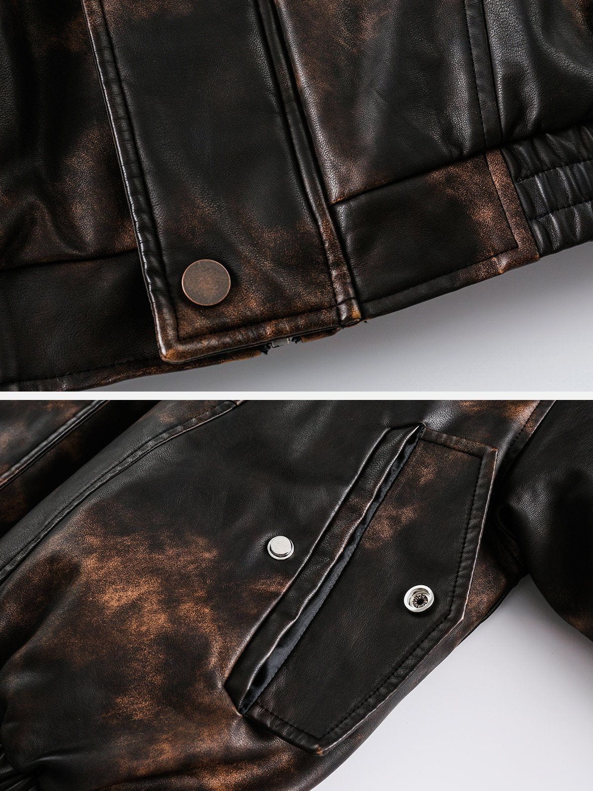 Vintage Leather Winter Coat