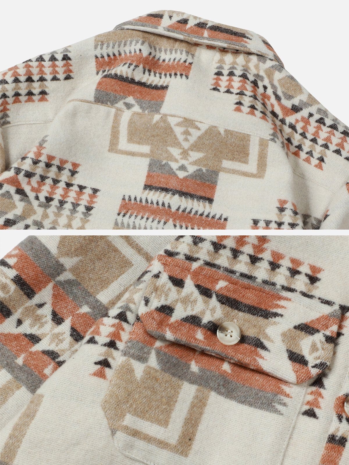 Vintage Plaid Embroidery Shacket