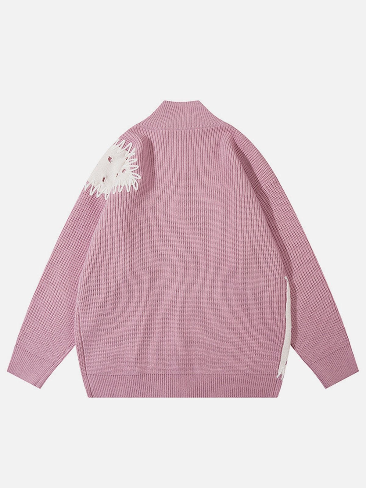 Crochet Applique Tassel Cardigan