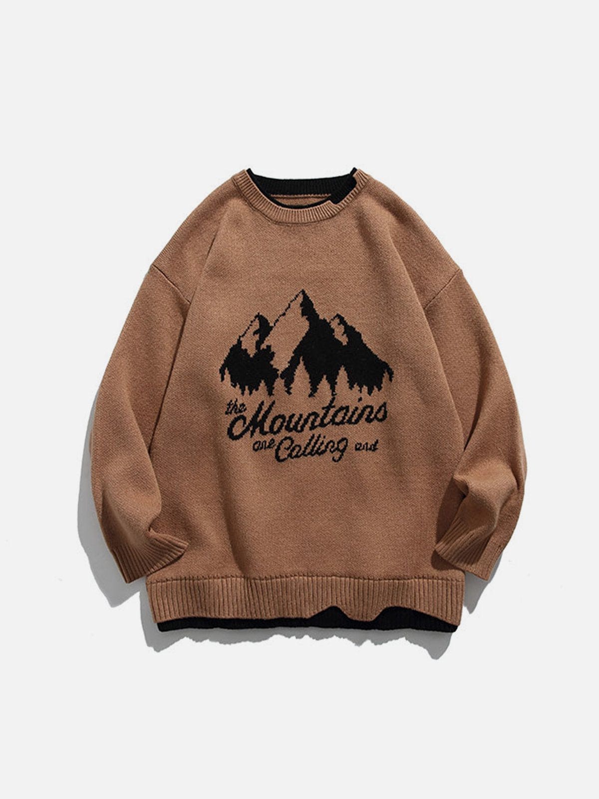Fake Two Mountain Knit Sweater