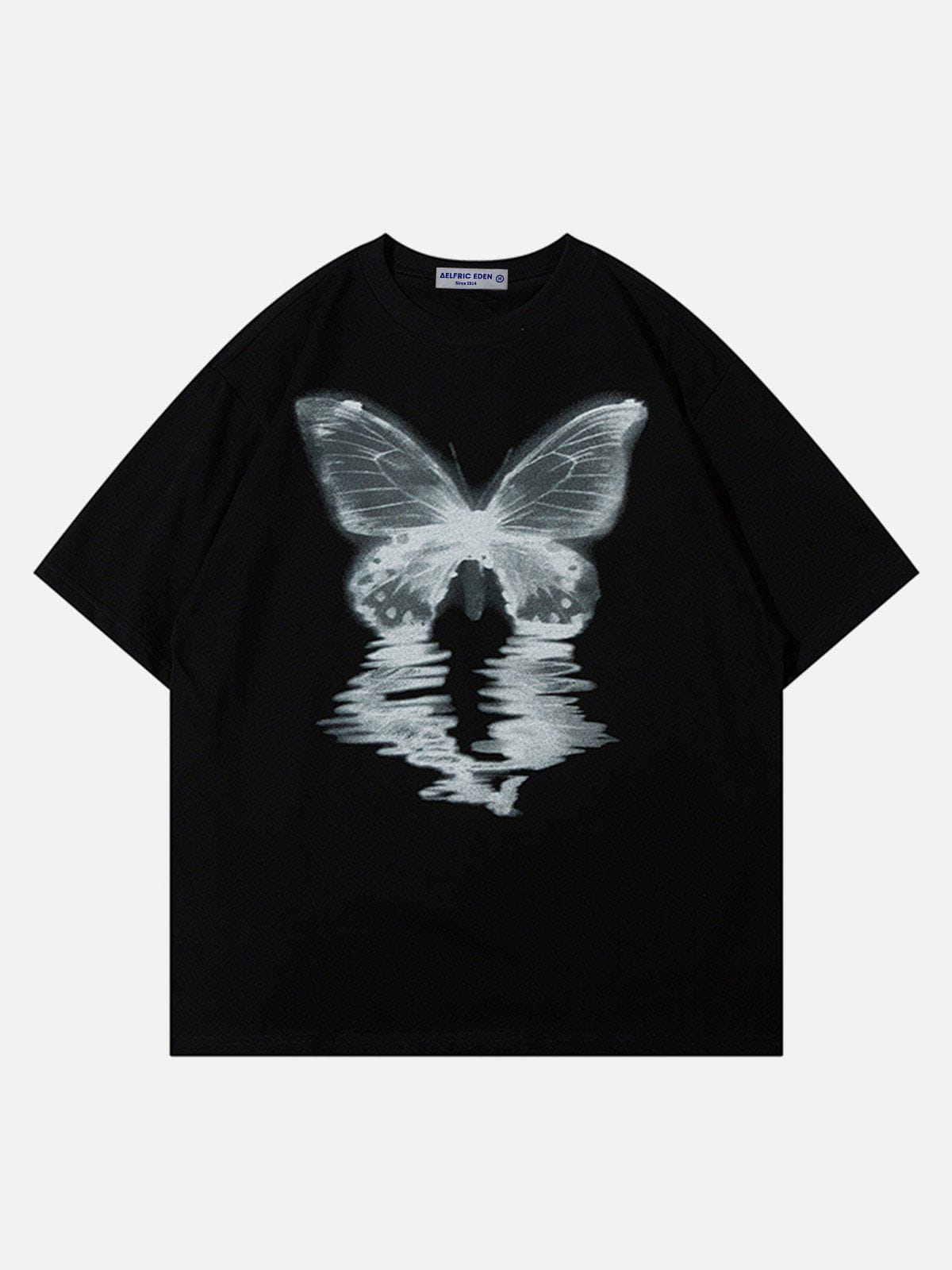 Butterfly Inverted Image Print Tee